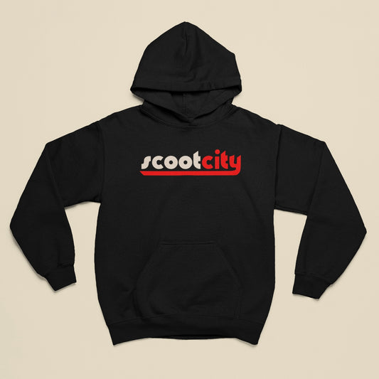 Scoot City Hoodie in Black PRE-ORDER (SHIPS IN 1-2 WEEKS)