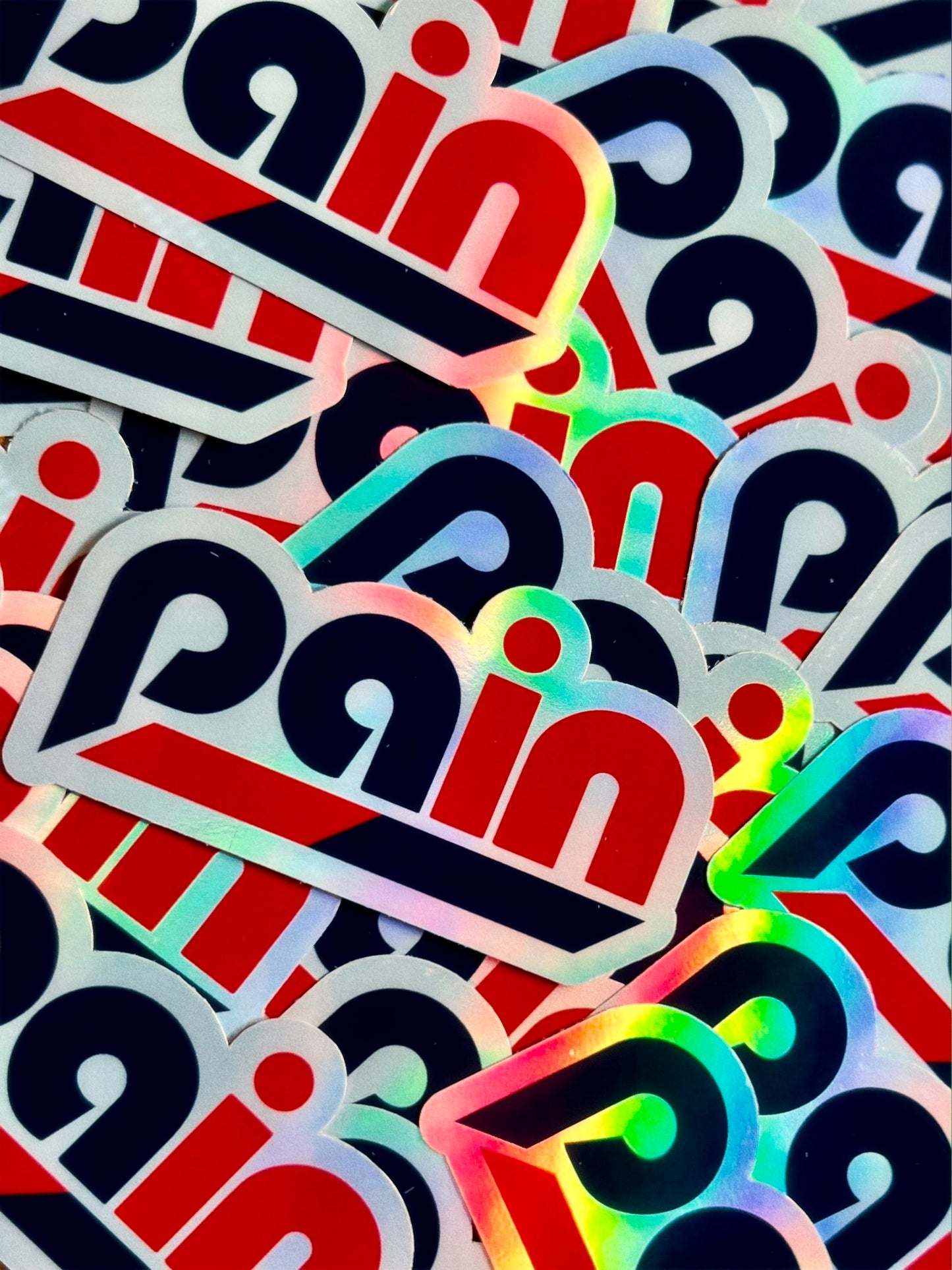 Holographic Pain Blazers Logo Sticker