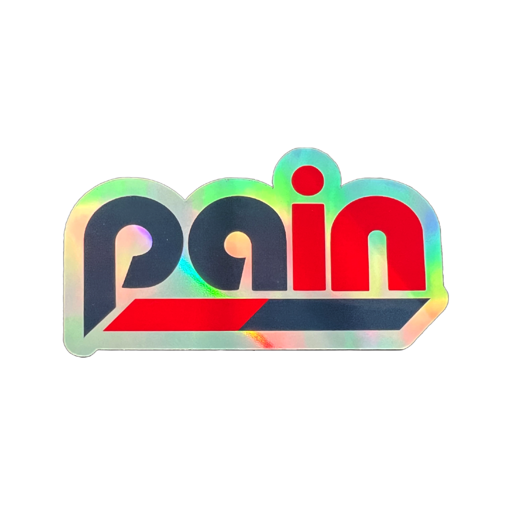 Holographic Pain Blazers Logo Sticker