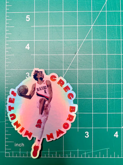 Holographic Greg Brown III GB3 Minutes Sticker