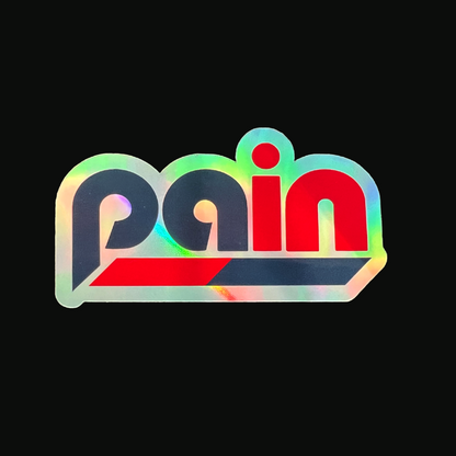Holographic Pain Blazers Logo Sticker