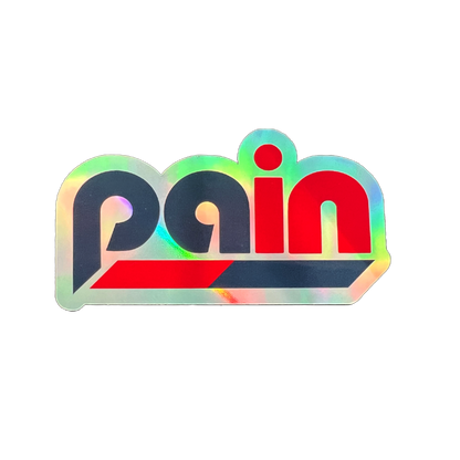 Holographic Pain Blazers Logo Sticker