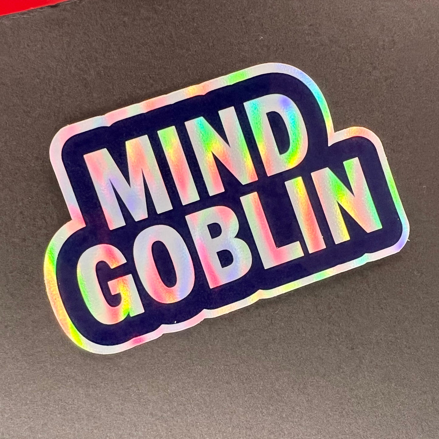 Holographic Mind Goblin Text Sticker