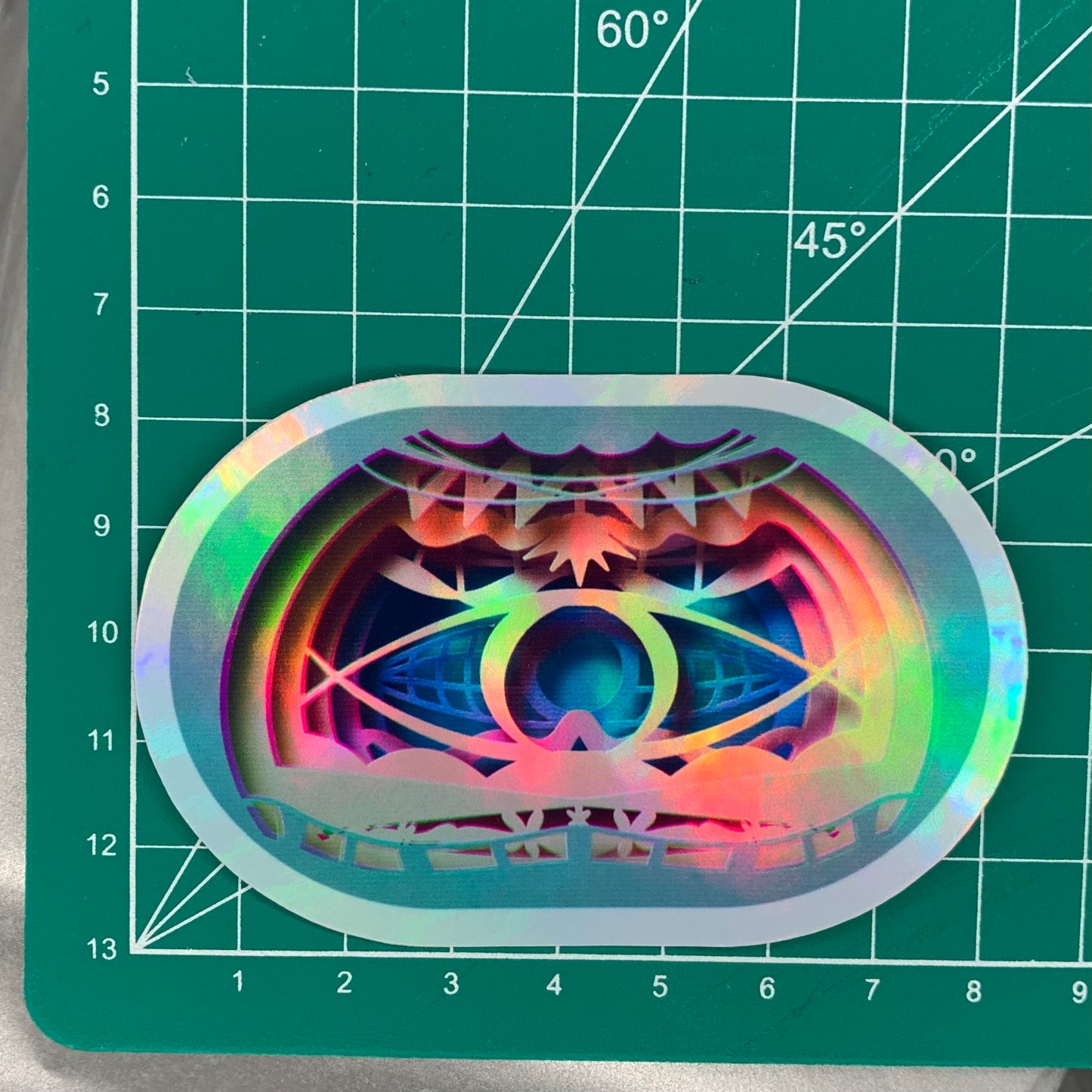 Holographic Space Egg 2 Sticker