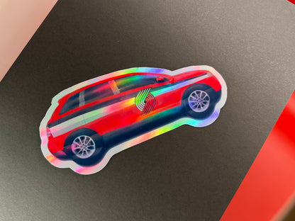 Holographic Blazers Blimp Sticker